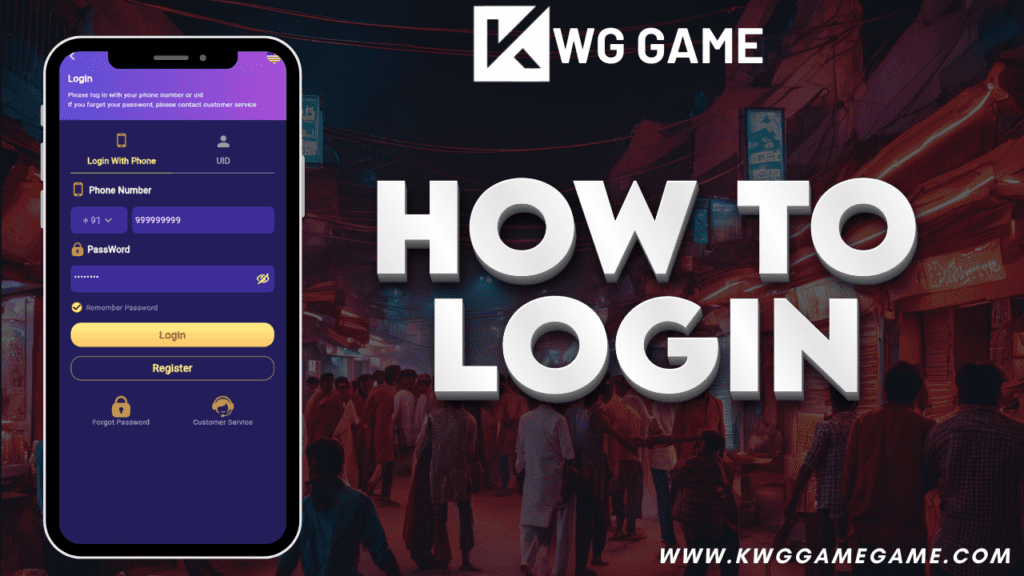 KWG Game Login page featuring vibrant colors and an easy-to-use interface for exciting color prediction gameplay.